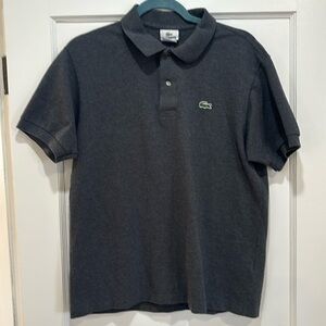 Gray Lacoste short-sleeved Polo
